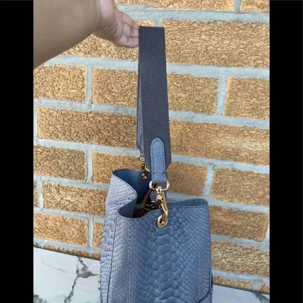 Byron New York Genuine Python LeatherBucketHandbag - Picture 5 of 16